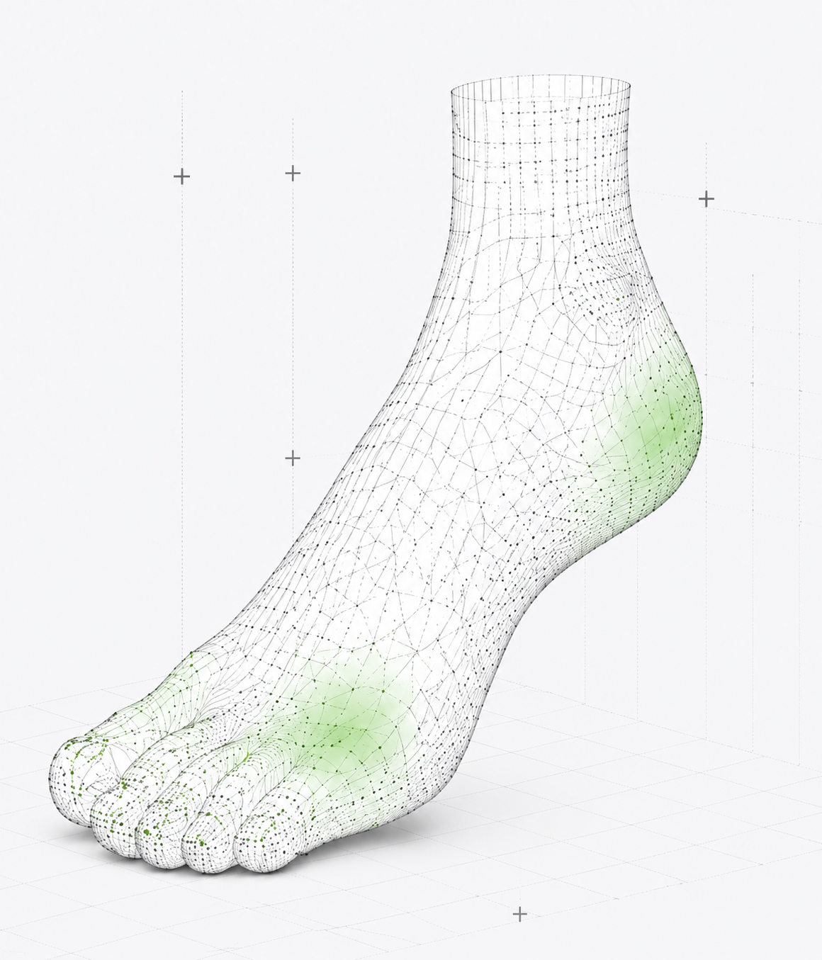 Personalized midsole + foot geometry stack